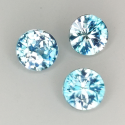 Zircone blu taglio rotondo 4,3-4,5 mm