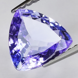 1.26ct Tanzanite taglio trillante 7.5x7.5mm