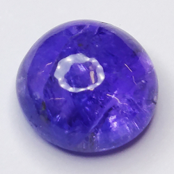 3.87 Tansanit cabochon rund 9x9mm