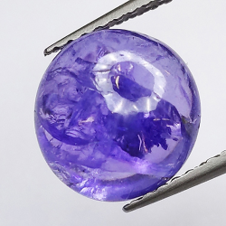 3,87 Tanzanite cabochon rotondo 9x9mm