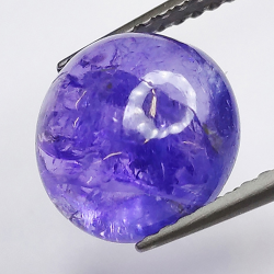 3,87 Tanzanite cabochon rotondo 9x9mm