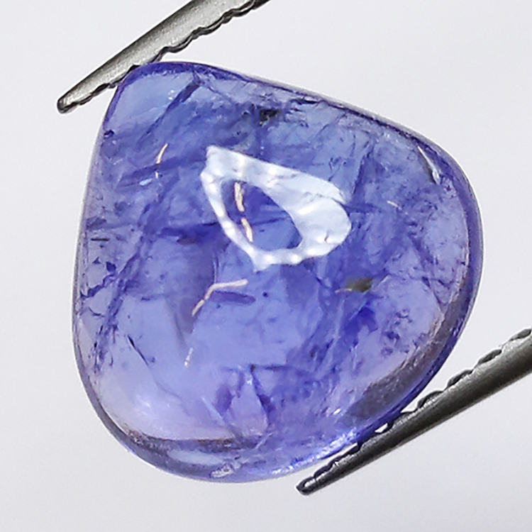 4.07ct Tanzanite cabochon pera 10x10mm