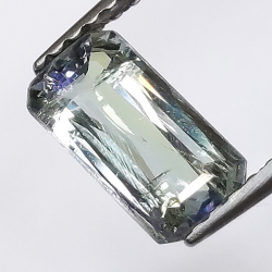 1.03ct Tanzanite Green emerald cut 8.5x4.3mm