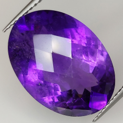 Amethyst oval geschnittenes Schachbrett 18.00x13.00mm 1pz