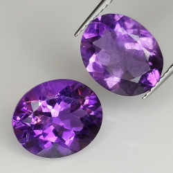 Amethyst oval geschnitten 12.00x10.00mm 2pz