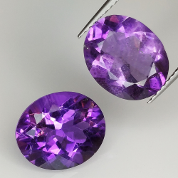 Amethyst oval geschnitten 12.00x10.00mm 2pz