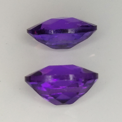 Amethyst oval geschnitten mit Schachbrett 8.00x6.00mm 2St