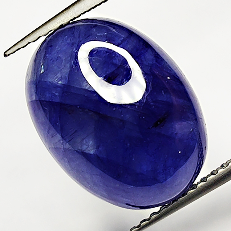 9,87ct Blauer Saphir cabochon oval 14x10mm