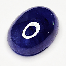 9,87ct Blauer Saphir cabochon oval 14x10mm