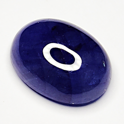 9,87ct Blauer Saphir cabochon oval 14x10mm