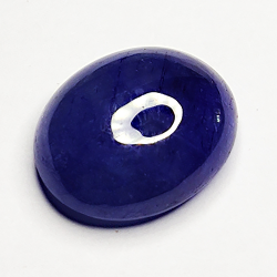 6,61ct Blauer Saphir cabochon oval 12x10mm