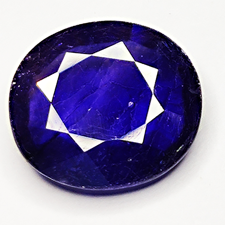 6,71ct Blauer Saphir ovalschliff 13x12mm