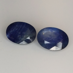 Coupe ovale saphir bleu 8x6mm 2pz