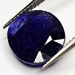 5.91ct Zaffiro Blu taglio ovale 10x9mm