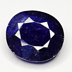 5,91ct Blauer Saphir ovalschliff 10x9mm