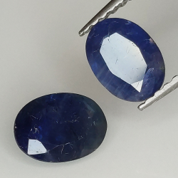 Blue sapphire oval cut 7x5mm 2pz