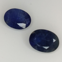 Blue sapphire oval cut 7x5mm 2pz