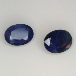 Zafiro azul talla oval 7x5mm 2pz