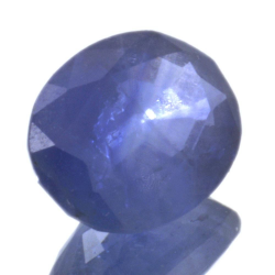 Saphir bleu 1,35 ct taille ovale 7,77x5,86 mm