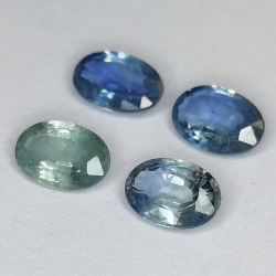 Blue sapphire oval cut 6x4mm 2pz