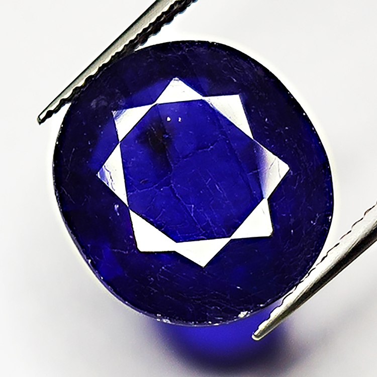 10.75ct Zaffiro Blu taglio ovale 14x12mm