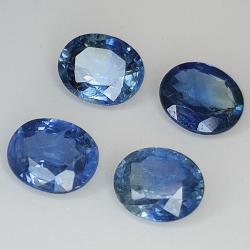 Blue sapphire oval cut 6x5mm 2pz