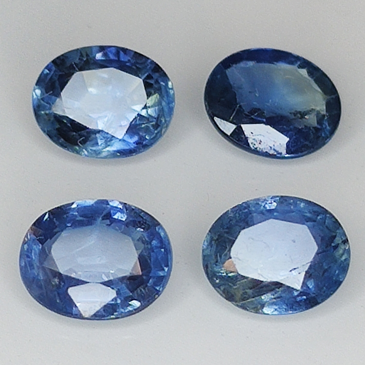 Zafiro azul talla oval 6x5mm 2pz