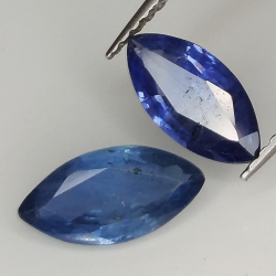 Marquise cut blue sapphire 10x5-8x4mm 2pz