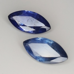 Marquise cut blue sapphire 10x5-8x4mm 2pz