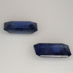 Saphir bleu taille émeraude 8x6mm 1pz