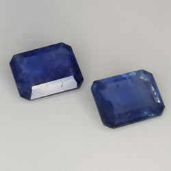 Saphir bleu taille émeraude 8x6mm 1pz