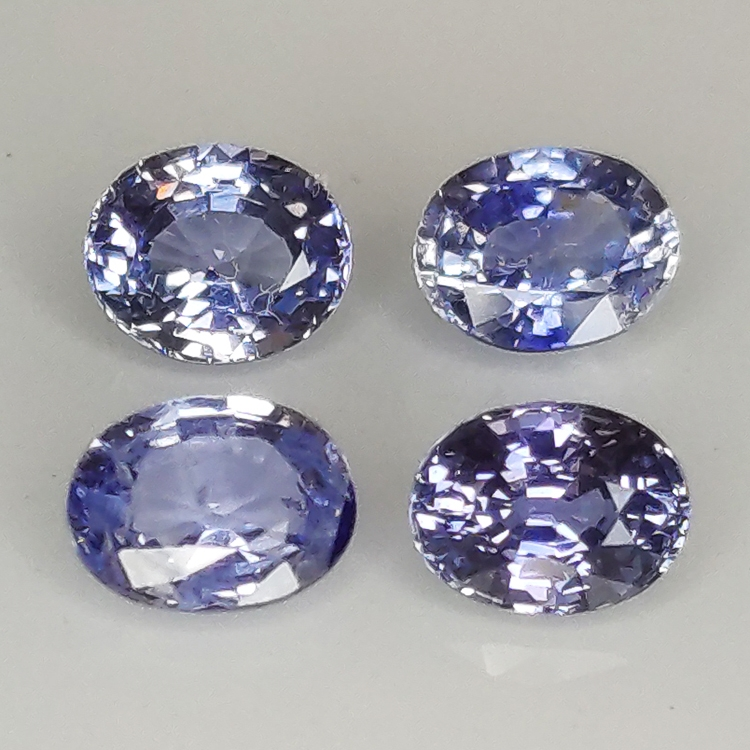 Zafiro Ceylán azul talla oval 5x4mm 2pz