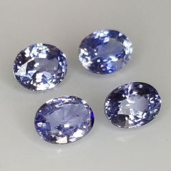 Zafiro Ceylán azul talla oval 5x4mm 2pz