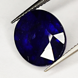 9,87ct Blauer Saphir ovalschliff 12x11mm