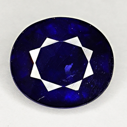 9.87ct Zaffiro Blu taglio ovale 12x11mm