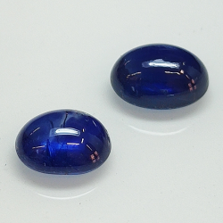 Cabochon ovale blu zaffiro 8x6-7x5mm 2pz