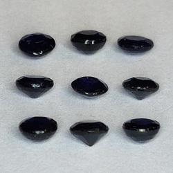 Blue sapphire round cut 2.9mm 1ct