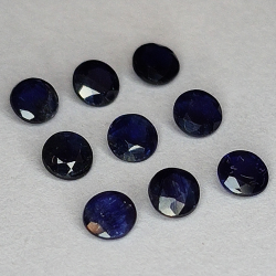 Blue sapphire round cut 2.9mm 1ct