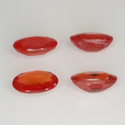 Zafiro naranja talla oval 6x4mm 4pz