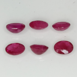 Ruby oval cut 5x4mm 1pz