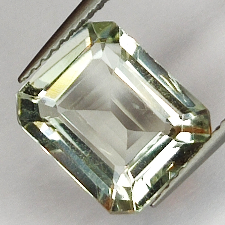 3.24ct Amatista Verde (prasiolita) talla esmeralda 10x8mm