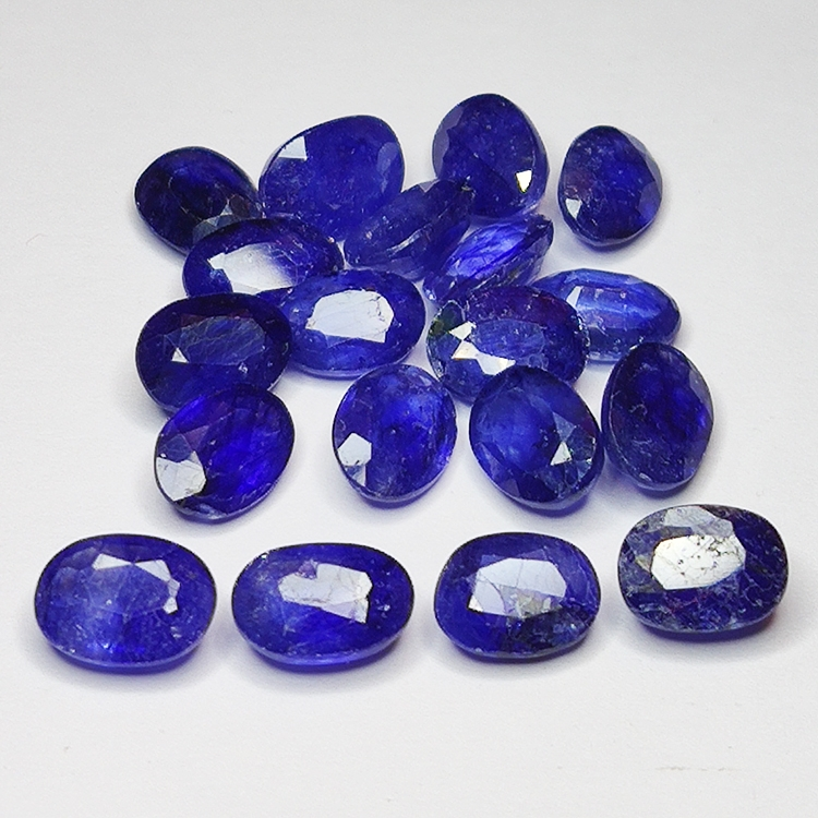 20.83ct Blue Sapphire oval cut 7.3x5.1mm 19pc