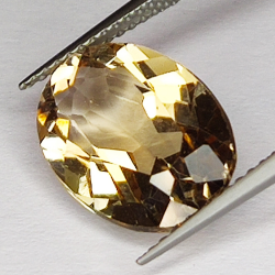 6.61ct Champagne Topaz oval cut 13.9x10.1mm