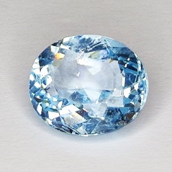 6.59ct Blauer Topas ovaler schliff 12.0x10.2mm