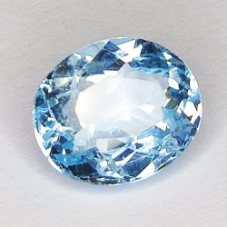 6.59ct Blue Topaz oval cut 12.0x10.2mm