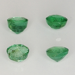 Round cut emerald 3.4mm 1ct