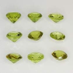 Peridoto taglio rotondo 5mm 10pz