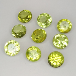 Peridot round cut 5mm 10pcs