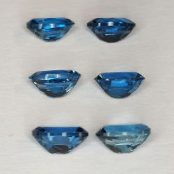 Topacio Londres azul talla oval 6x4mm 4pz