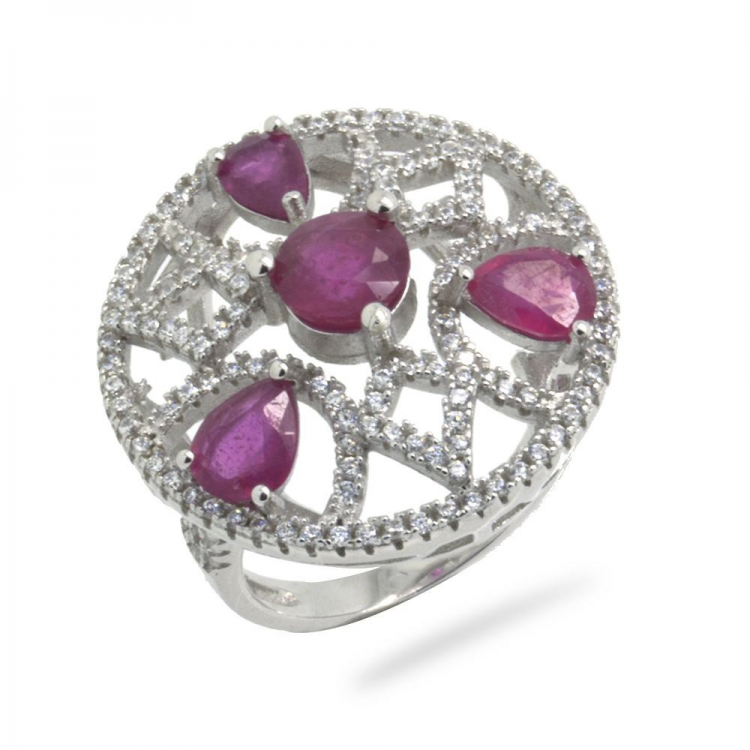 Ruby & 925 Sterling Silver Ring